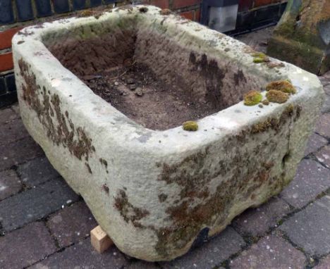 Sandstone trough 80 x 57 x 34cm.