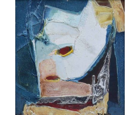 Tadeusz Was (1912-2005),    "Composition", signed, titled and dated 1974 on artist's label verso, mixed media, 30 x 28cm.; 11