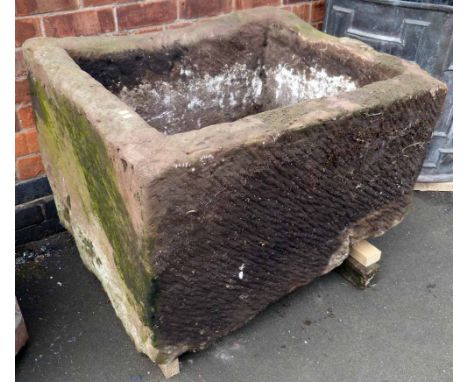 Sandstone trough 90 x 76 x 65cm.
