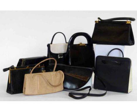 A collection of vintage and vintage style bags to include Cosci, Waldybag, Louise Feraud, Beard's of Cheltenham, Charles Jour