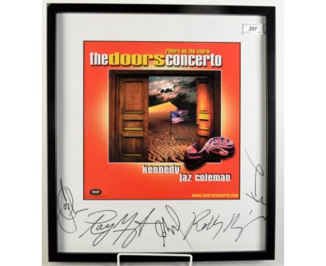 A Decca Records Concept Album "Riders On The Storm", framed cover, signed by Nigel Kennedy, Jaz Coleman and three Doors membe