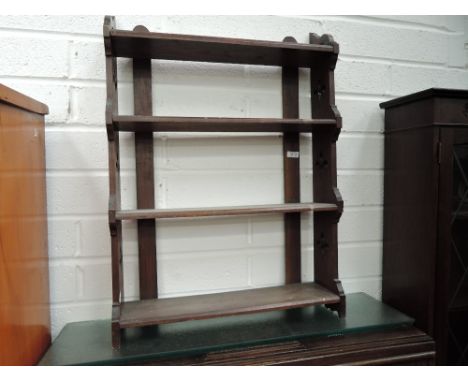 A Victorian Gothic style wall shelf