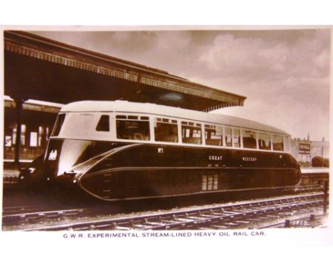 POSTCARDS - RAILWAY &amp; TRAM  Approximately fifty-eight cards, comprising real photographic views of the G.W.R. Experimenta