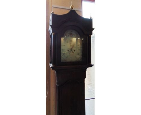 A MAHOGANY CASED 8-DAY LONGCASE CLOCK  the enamel dial with subsidiary seconds dial and date aperture, signed 'Hopkins BRADFO