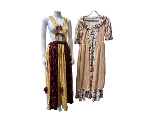Vintage fashions to include a 30s/40s theatrical gown in the alpine style and another 70s/80s in the Tudor style with adverti