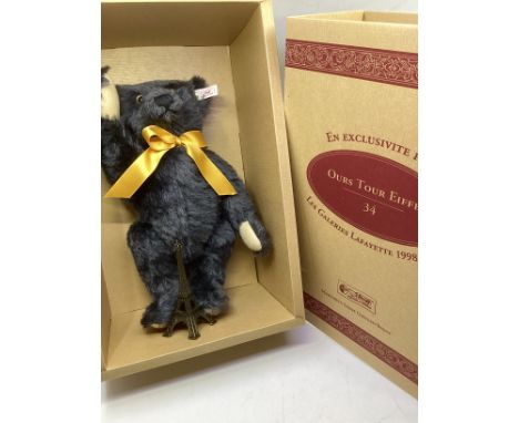 Steiff German exclusive Eiffel Tower teddy bear 34cm made as a first french exclusive for the Gallery Lafayette in Paris  in 