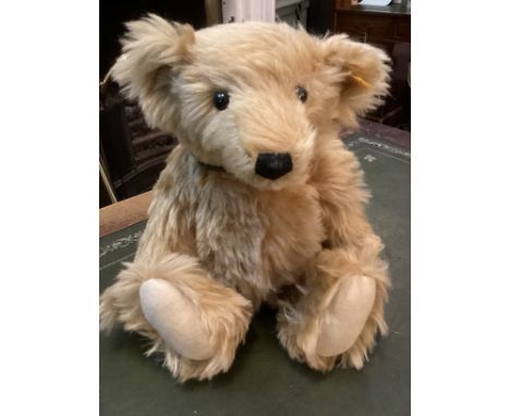 Steiff German vintage &nbsp;teddy Bear 027048 early full deep coat long pile cinnamon &nbsp;c 32cm upturned nose shape &nbsp;