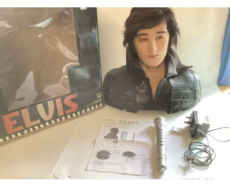   Elvis Presley Wow wee Talking head boxed set with the talking realistic Elvis head, Microphone,cartridge,leaflet of use,and