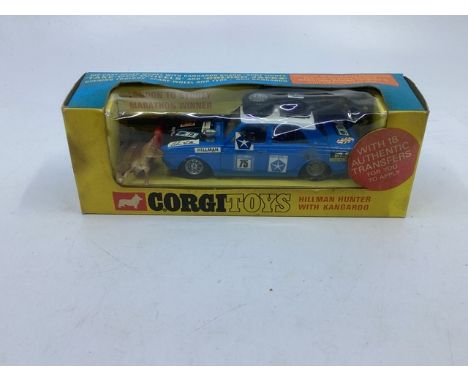 Corgi Vintage Diecast Toy Interest ; 302 Hillman Hunter with Kangaroo boxed car &nbsp;London&nbsp;to Sydney Marathon winner g