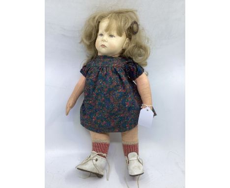 Christine Adams Tiny tots  Vintage cloth prototype doll the first doll she ever to made  ; Elizabeth  c 1985 Series S slightl