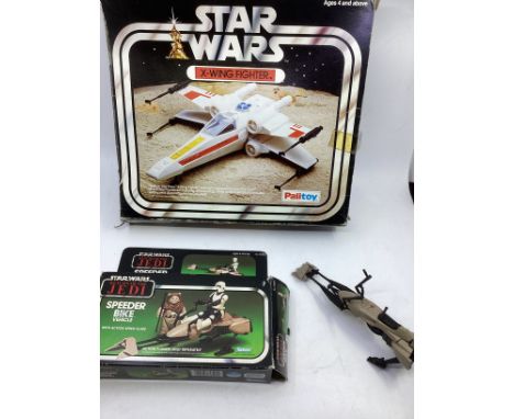   Palitoy Star Wars vintage toys x 2 ;  X Wing fighter craft with worn box, with slight fault to Perspex capsule , otherwise 