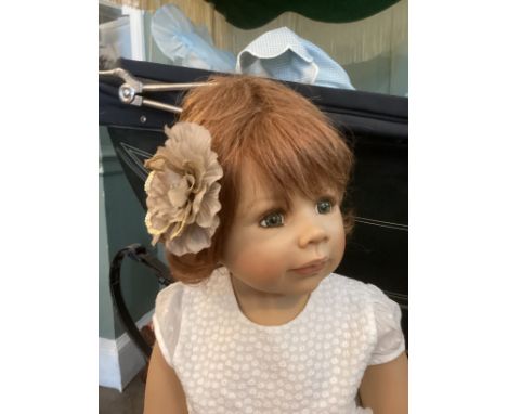 A large 33&rdquo; very good vintage rubber/silicone Mannequin display child doll with full articulated . Hair wig and contemp