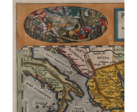 "St. Paul's Journeys in the Mediterranean Basin", map, by Abraham Ortelius, Orbis Terrarum edition, 1579, 35 × 50 cm, copper 