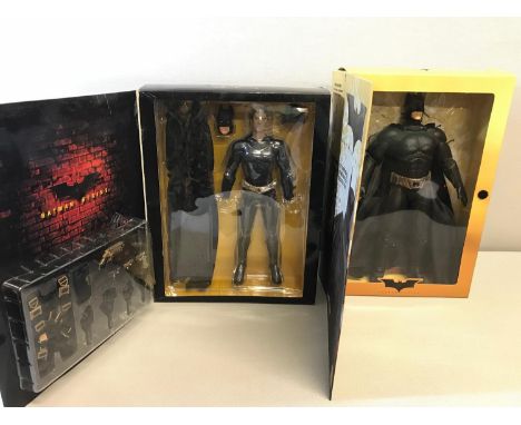 Takara Genx Core Batman Begins "Batman" 1/6 scale figure together with DC Direct batman begins 1/6 scale figure 