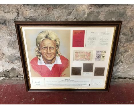 Denis Law -"The King of the Stretford End" by Heather Harman. Limited edition print 510 comes with certificate of authenticit
