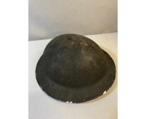 WW2 British helmet with interior straps 