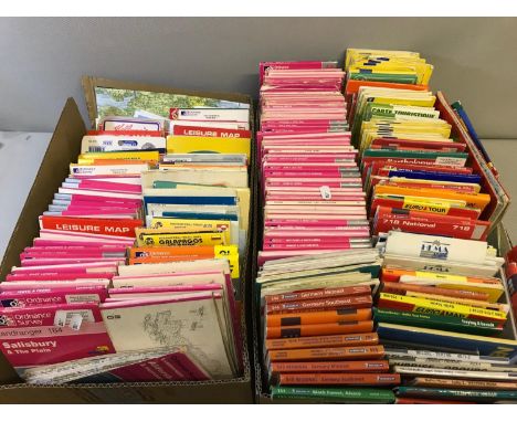 2 Large boxes full of ordnance survey maps 