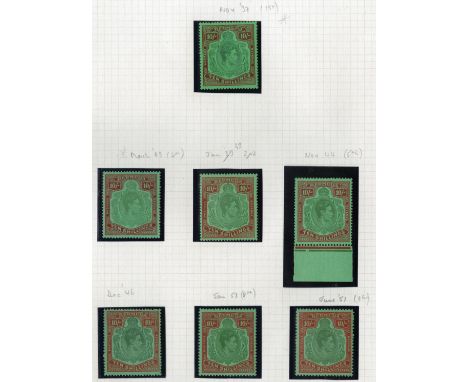 Bermuda. 1937-49 mint or unmounted mint collection on pages with a range of low values; 2/-s (8) including first printing; 2/