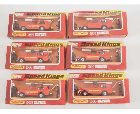 A group of MATCHBOX vintage diecast Speed Kings comprising 6x K-64 Fire Control Range Rover - VG/E in VG boxes (6)