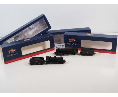 A pair of BACHMANN OO gauge steam locomotives comprising a 32-508 Class 5MT in BR green together with a 31-088 Earl Class in 