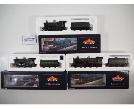 A group of BACHMANN OO gauge GWR steam locomotives comprising 'Kinlet Hall' and 2 x Collett Goods - all in GWR green livery -