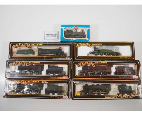 A group of OO gauge steam locomotives by MAINLINE and AIRFIX in various liveries - G/VG in F/G boxes (7)