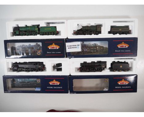 A group of BACHMANN OO gauge steam locomotives in BR and SR liveries - VG in G/VG boxes (4)