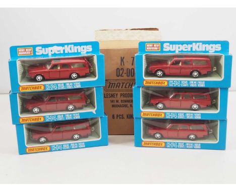 A MATCHBOX USA Super Kings trade pack containing 6x K-74 Volvo Estates - VG/E in VG/E boxes in VG trade pack
