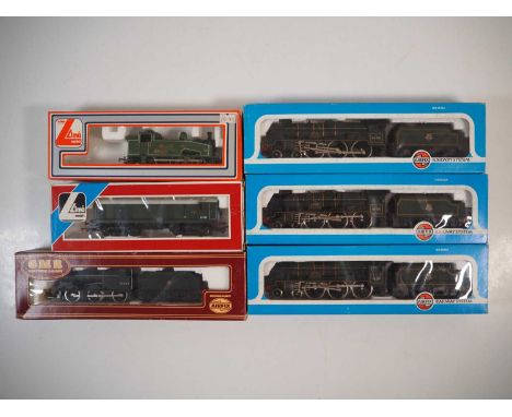 A group of OO gauge steam and diesel locomotives by AIRFIX and LIMA - G/VG in G/VG boxes (6)