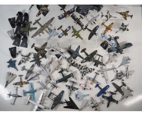 A large crate of unboxed diecast aircraft by ATLAS and others - G/VG (unboxed) (Q)