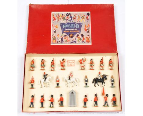 Britains - Herald - H7997 - British Army Display Set [1959/60 - 1st Issue], comprising: 1 x Mounted Horse Guard [Standard Bea