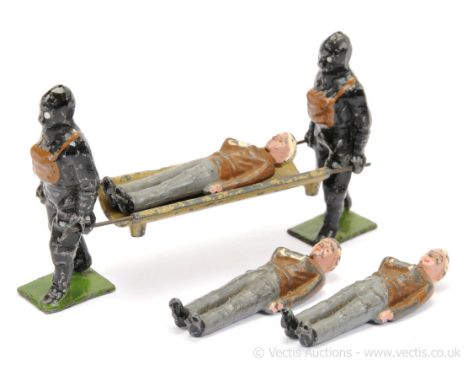 Britains - From Set 1759 - Air Raid Precautions - First Aid &amp; Gas Detection Services, [1939-41 only], now comprising: 2 x