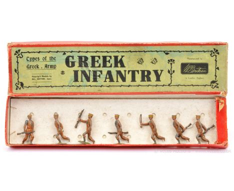 Britains - From Set 171 - Greek Infantry - [1913, first version], now comprising: Running Officer with Drawn Sword [blade mis
