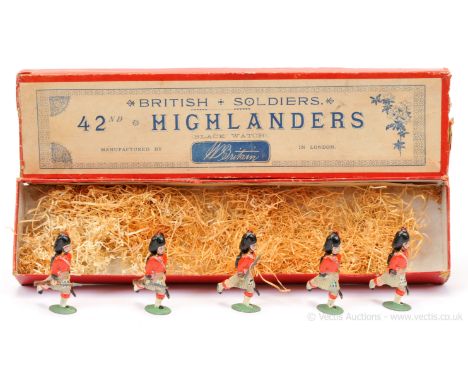 Britains - From Set 11 - 42nd Highlanders - The Black Watch - [1893 version], now comprising: Officer Running Holding Tin Swo