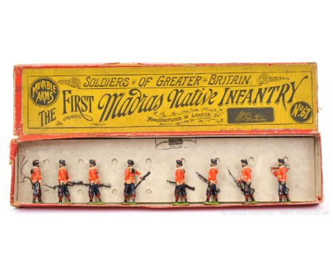 Britains - from Set 67 - 1st Madras Native Infantry [1896 version], now comprising: Marching Officer with Drawn Sword, Sapper
