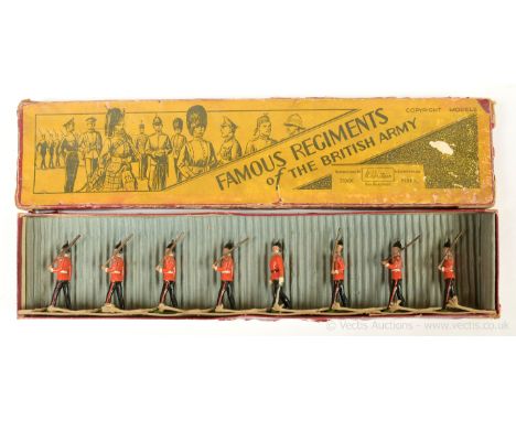 Britains - Set 1558 - Famous Regiment Series - Bedfordshire and Hertfordshire Regiment, [1937 version], comprising: Empty Han