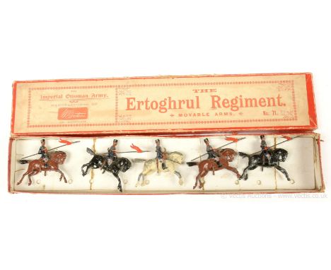 Britains Set 71 - Turkish Cavalry - Ertoghrul Regiment [1897 version], comprising: Mounted Officer on a Grey Horse with Exten