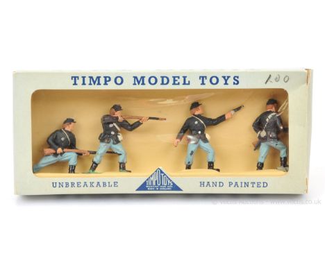 Timpo Solids - Set Ref: 770 - American Civil War Range, circa, 1958, comprising: 4 x Union Infantry. Amongst the first Timpo 