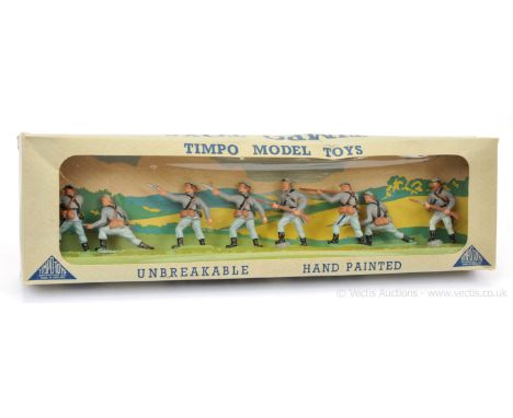 Timpo Solids - American Civil War Range, circa, 1957, comprising: Set 778 - 2 x Confederate Infantry Officers with Pistols &a