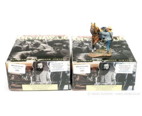 King &amp; Country American Civil War Series [Confederate Cavalry], comprising: Set CW043 - "Mount-Up" &amp; Set CW044 - "Pre