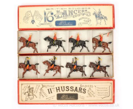 Britains - "B" Series [small scale] - Set 10b - The 11th Hussars, [1896 - First Issue] comprising: Mounted Bugler &amp; 3 x T