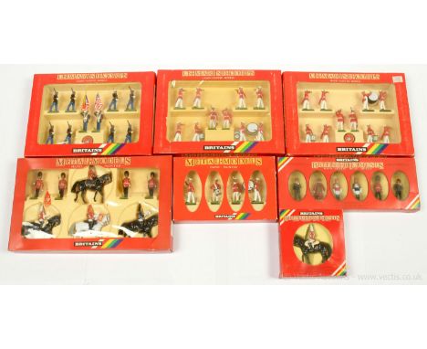 Britains Modern Issues - British Regiments [1/4/6/8/10 figure sets], comprising:  Set 7218 - QE II, Scots Guards &amp; Life G