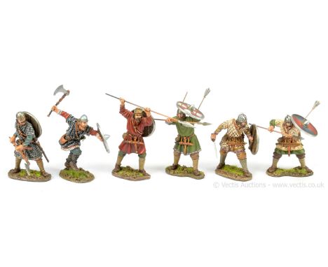 John Jenkins Design Limited Edition Miniatures - The Age Of Arthur 1/30th Scale Series, comprising: 6 x Saxons on Foot in Var