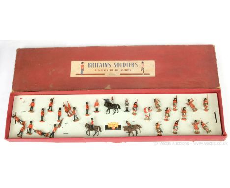 Britains - Herald Set H7998 - British Army Display Set [1955], comprising: 1 x Mounted Horse Guard [Standard Bearer],  Mounte