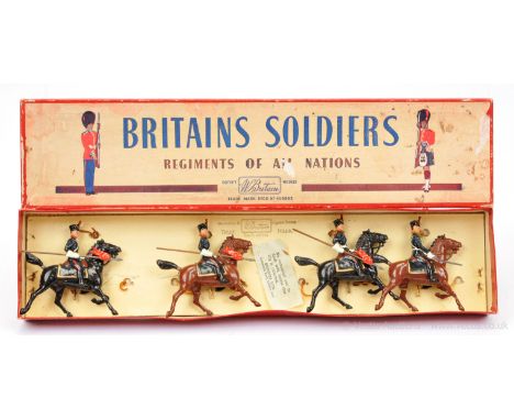 Britains - Set 220 - Ejercito Del Uruguay - Uruguayan Army - Artigas Lancers, [1953 Issue] comprising: Mounted Officer with E