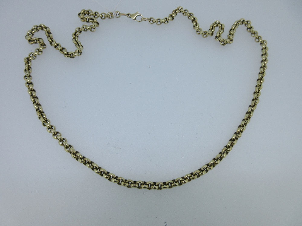 Gold Circular Linked Chunky Chain Necklace