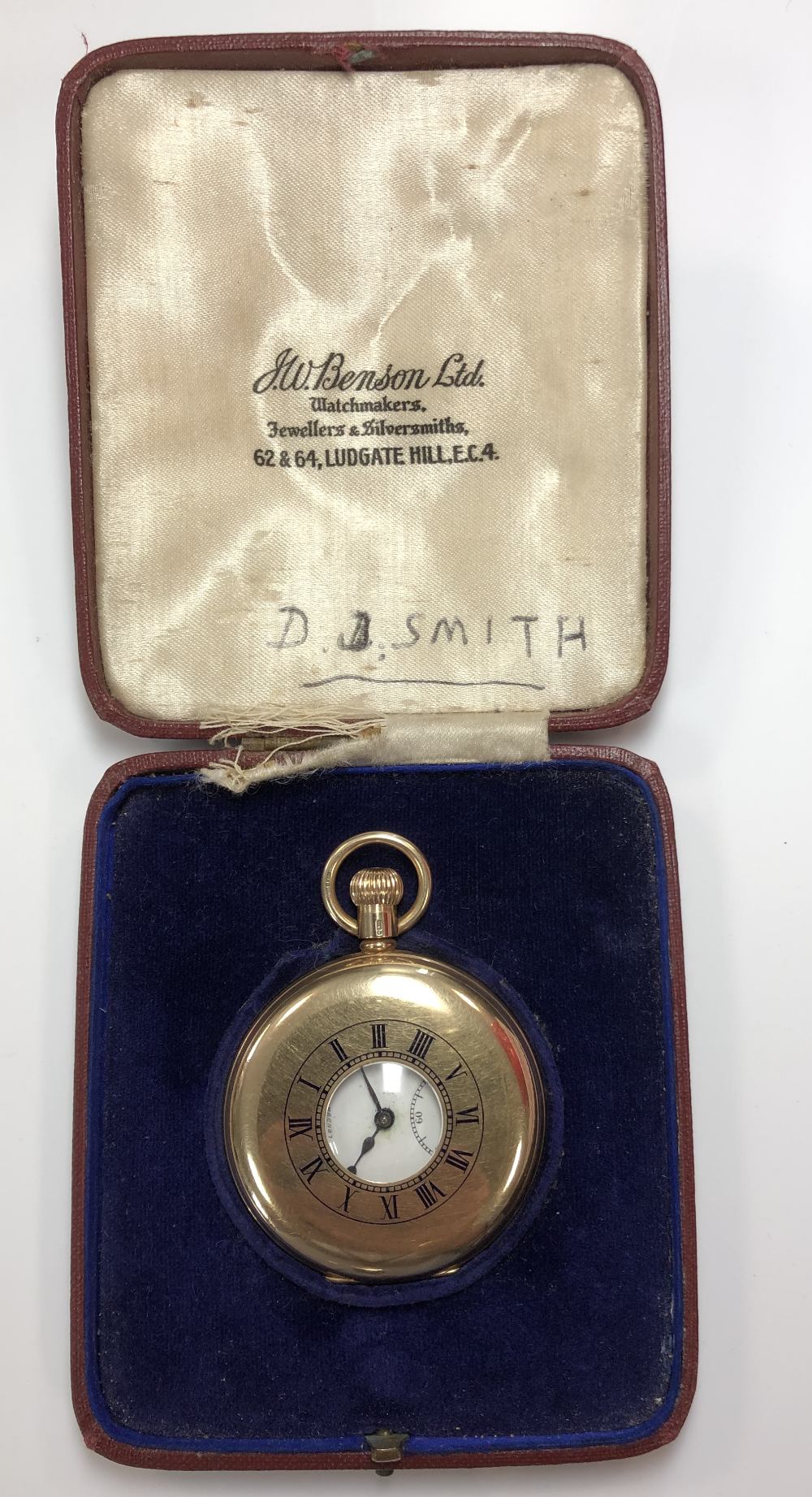 Jw benson half hunter best sale pocket watch