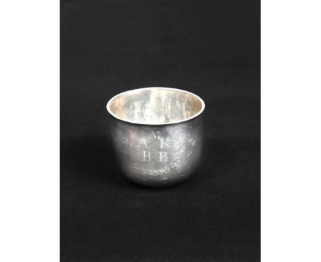 Banff - An extremely rare Charles II silver tumbler cup, by Wm Scott (elder), circa 1680, two marks: VS, ABC, of circular for