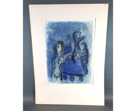 Marc Chagall, Rahab And The Spies Of Jericho, colour Lithograph for Verve, number M. 244, 35.5 X 26cms , together with anothe
