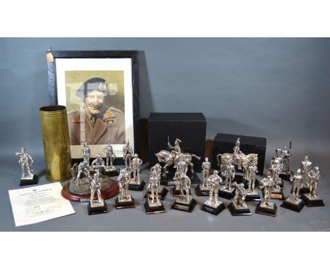 A Collection of Royal Hampshire Art Foundry Pewter Military Figures together with another similar by English Miniatures, a br